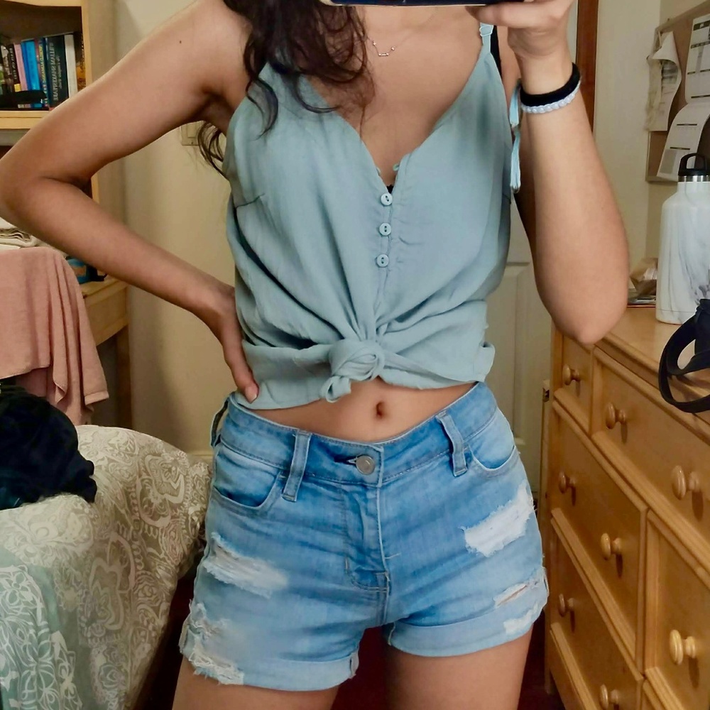 Mustard Seed Button Down Tank Top